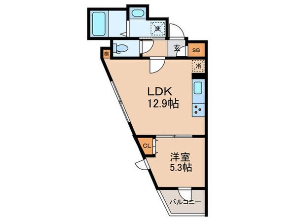 GranDuo用賀6の物件間取画像